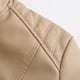thumbnail image 4 of Chaqueta recortada Mujer Casual Abrigo de cuero sintético Ropa de calle vintage Ygjytge Beige T L para Mujer, 4 of 9
