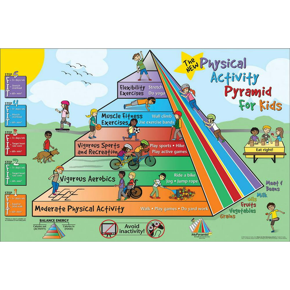 Fitness For Life Physical Activity Pyramid For Kids Other Walmart