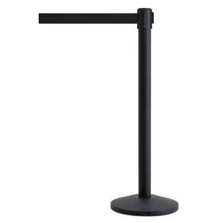 QUEUEWAY QWAYPOST-33-B9 Barrier Post with Belt,Metal,7-1/2 ft. L