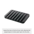 thumbnail image 4 of Yamazaki Home Self-Draining Soap Tray, Black, Silicone, No Assembly, 4 of 5
