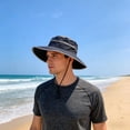 thumbnail image 6 of Sun Protection Hat, Usupdd Wide Brim Sun Hat UPF 50+ Windproof Breathable, Outdoor Fisherman Hat for Beach Travel Hiking Fishing with Adjustable Chin Strap, Black, 6 of 6