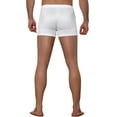 thumbnail image 3 of Unique Bargains Men's Solid Color Drawstring Waist Summer Beach Pool Swim Trunks 28 White, 3 of 6
