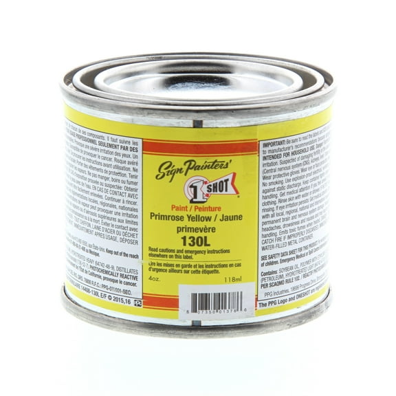 1 Shot Lettering Enamel, 4 oz., Primrose Yellow