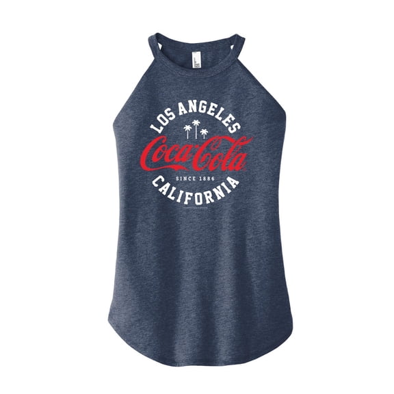 Coca-Cola - Since 1886 - Los Angeles California - Juniors High Neck Tank Top