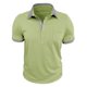 thumbnail image 2 of Blusa y camisa de manga corta con cuello vuelto para hombre, estilo casual, con botones y bolsillos, color liso, de poliéster., 2 of 8