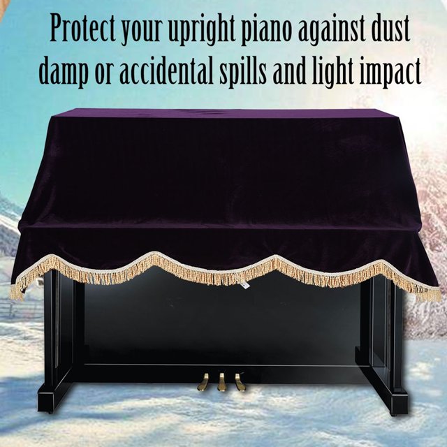 Wear- Upright Piano Dust Cover, Piano Dust Cover, Durable Soft Pleuche Cloth Colorfast For Piano