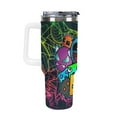 thumbnail image 4 of Geometry Dash Cute Car Cup Tumbler with Handle & Straw 40 Oz Cupholder Water Bottle Insulated Stainless Steel Cup, 4 of 8
