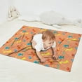 thumbnail image 2 of Colorful Dinosaurs Space Rockets Pattern Blanket,Comfortable Soft Lamb Wool Throw Blanket,All Season,Warm Lightweight Blankets for Sofa Bed Couch Living Room Chair,30"x40", 2 of 4