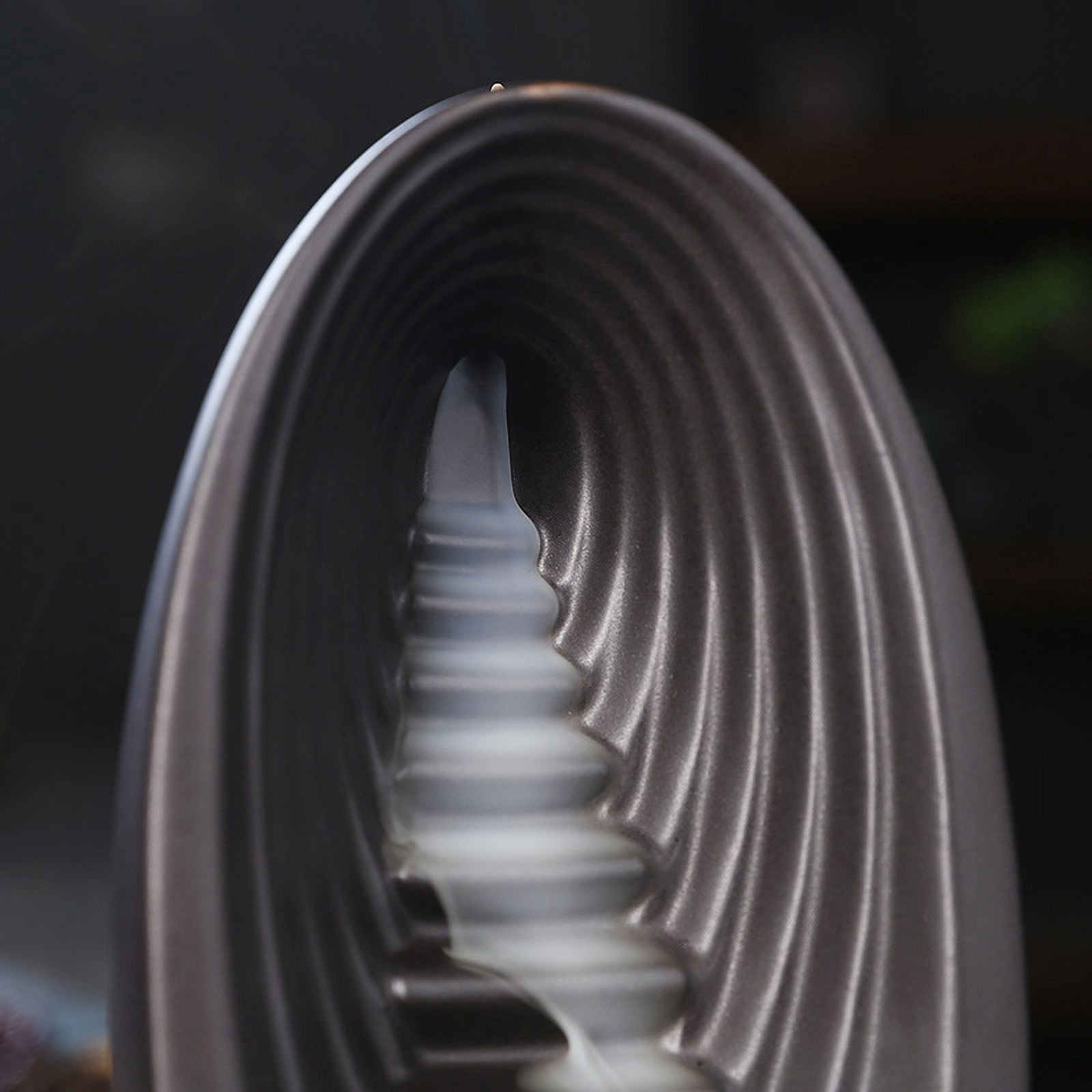 Backflow Incense Burner Flow Backflow Censer Waterfall Incense Burner Incense Stick Holder Fragrance Flowing Smoke Burner for Relaxation Yoga Home Ornament
