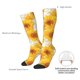 thumbnail image 4 of Fotbe White Marble Pattern Sunflower Calcetas Divertidas Estampadas para Hombre y Mujer, Calcetas de Algodón hasta la Rodilla para Caminar, Correr, Enfermería y Embarazo, 4 of 6
