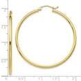 thumbnail image 3 of Auriga Fine Jewelry 10K Yellow Gold 2mm Tube Hoop Earrings for Women, 3 of 6