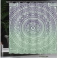 thumbnail image 3 of Ambesonne Mandala Shower Curtain, Abstract Floral Folk Design, 69"Wx70"L, Pale Green, 3 of 4