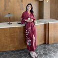 thumbnail image 3 of Camisón de mujer de primavera y verano de satén de seda fina de hielo de estilo nacional atmosférico de lujo con cordones, ropa de casa 2669, 3 of 6