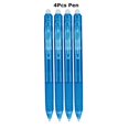 thumbnail image 1 of 0.7mm Magic Erasable Pen Press Gel Pen Set 8 Colors Erasable Refill Rod Gel Ink Stationery Retractable Pens Washable Handle Rod Sky blue-4pen, 1 of 6