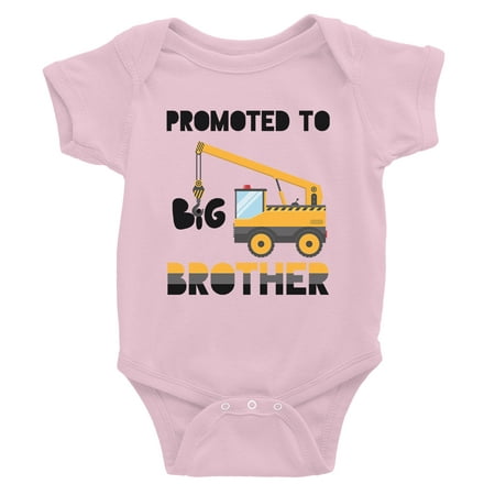 

Promoted To Big Brother Baby Announcement Baby Bodysuit Gift Pink
