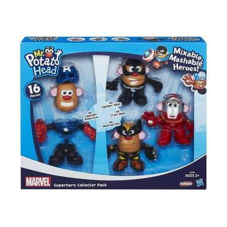 Playskool Mr Potato Head Marvel Superhero Novelty and Gag Toys, 4 Pack