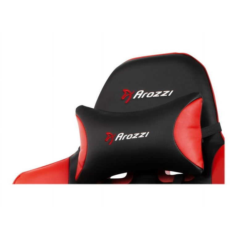 Arozzi Verona XL Chair ergonomic armrests T shaped tilt swivel metal polyurethane leather red Walmart