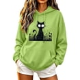 thumbnail image 3 of PNTUTB Halloween Women's Hoodie Drawstring Long Sleeve Sweatshirt Fashion Print Casual Loose Comfortable Fall Winter Trendy Top with Pocket, 3 of 7