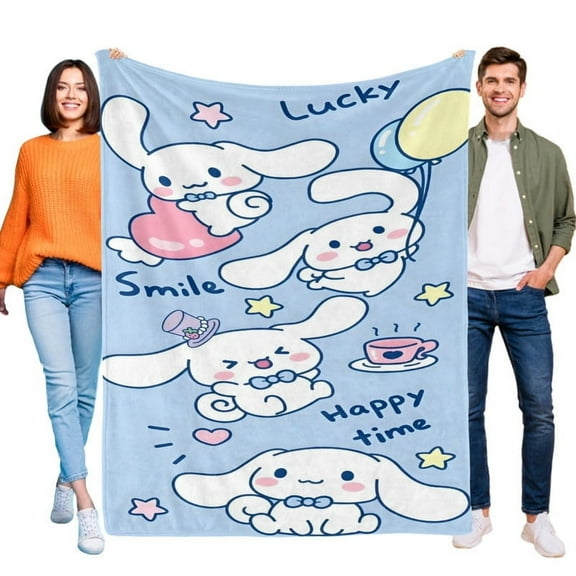 Cinnamoroll flannel blanket 39*59 inch soft and comfortable with clear patterns and easy cleaning
