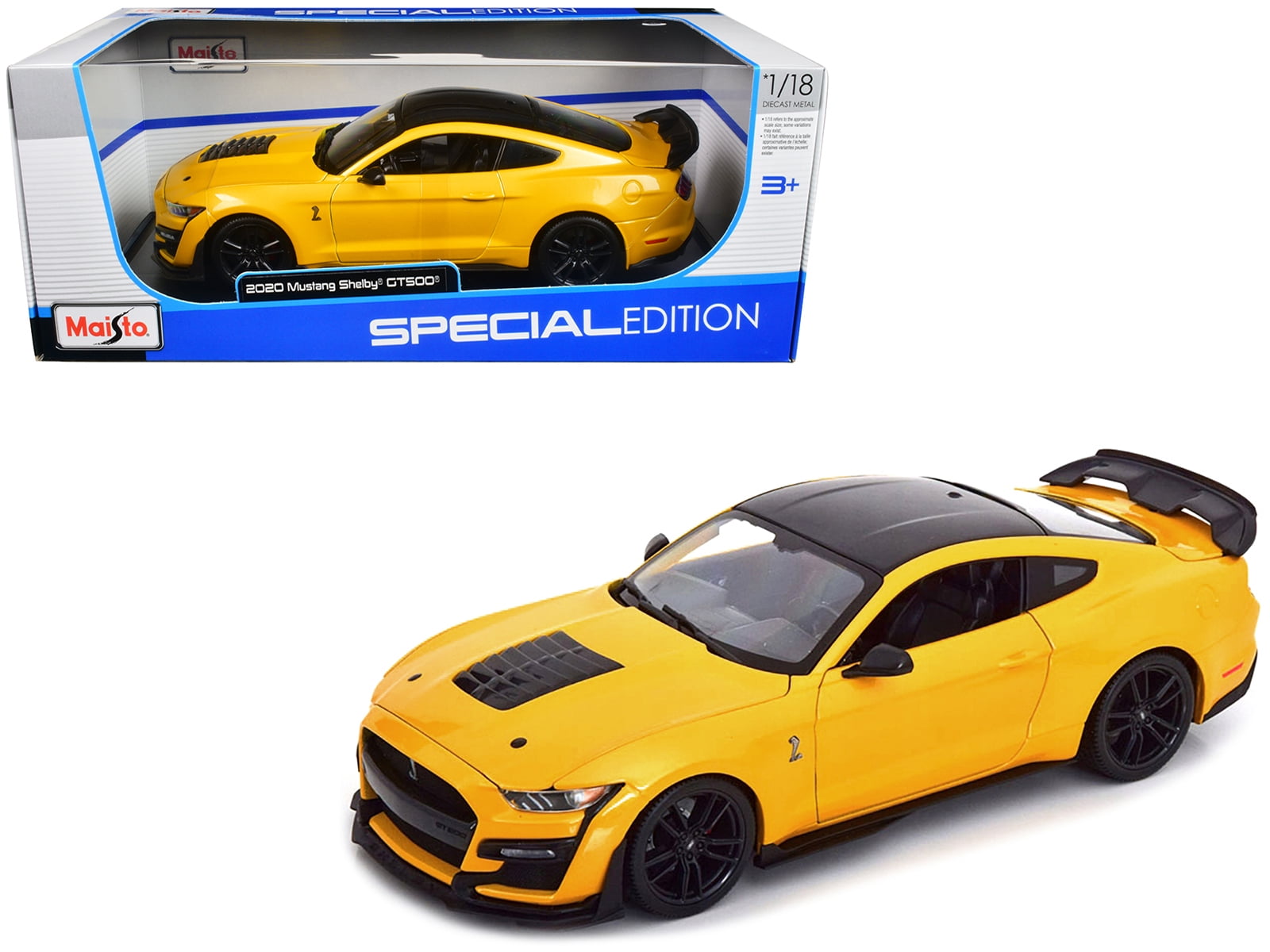 マイスト　1/18 2020 マスタング　シェルビー　GT500 フォード　4台 Maisto 2020 Ford Mustang Shelby GT500 Special Edition, Yellow and