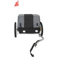 thumbnail image 3 of Tool Storage Cart Heavy-Duty Bike Cargo Trailer with Removable Waterproof Cover – 88 lbs Capacity, 16" All-Terrain Wheels & Foldable Design for Camping, Groceries, gray black,Tool Cart, 3 of 16