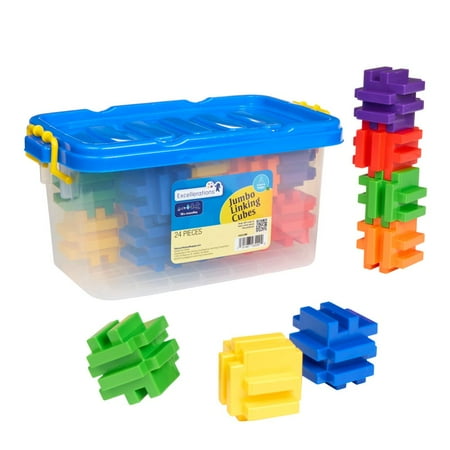 Excellerations Jumbo Linking Cubes - Set of 24