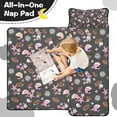 thumbnail image 4 of Gray Football and Flowers Pattern Toddler Nap Mats for Kids Preschool,Sleeping Mat Bag or Kids,Toddler Sleeping Bag,Toddler Nap Mat or Daycare, 4 of 6