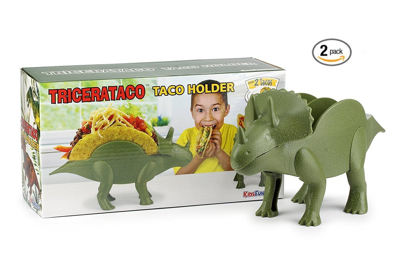 Tricerataco Taco Holder Set of 2 Prehistoric Taco Stand for