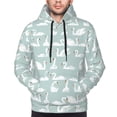 thumbnail image 2 of Bingfone White Swan Men's Drawstring Hoodie Long Sleeve Pocket Sweatshirts-XX-Large, 2 of 6