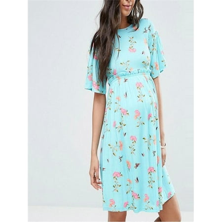 Womens Mother Casual Floral Pregnants Dress For Maternity