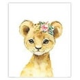 thumbnail image 2 of Little Baby Watercolor Animals Floral Crown Safari Prints Set of 4 (Unframed) Nursery Decor Art (8x10) (Option 2), 2 of 3