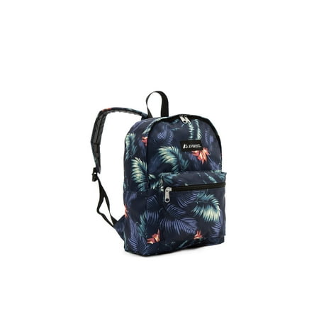 Everest Unisex Basic 15" Backpack, Dark Tropic Pattern