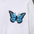 thumbnail image 5 of Gyratedream Girls Butterfly Print Hoodies Sweatshirts Loose Casual Long Sleeve Hooded Sweatshirt Pullover Tops, 5 of 7