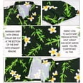 thumbnail image 5 of LA LEELA Men's Hawaiian Shirts Short Sleeve Button Down Shirt Mens Casual Shirts Holiday Tropical Beach Summer Party Shirts for Men Funny L Floral, Black, 5 of 7
