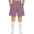 thumbnail image 6 of Boys Play Shorts, Striped Athletic Running Gym Shorts for Kids with Elastic Waistband & Pockets, Wine Color, Sizes 4T-14,Size 14-15T, 6 of 8