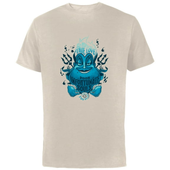 Disney Villains Ursula Poor Unfortunate Souls - Short Sleeve Cotton T-Shirt for Adults - Customized-Natural