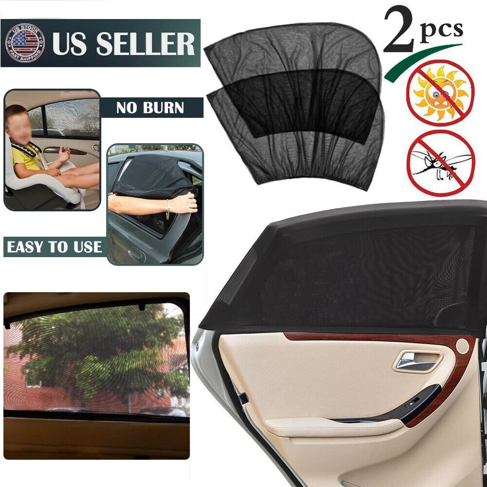 IClover Car Rear Side Window Shade Mesh Cover Shield