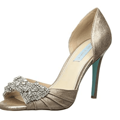 

Betsey Johnson Women s Gown Pump Genuine Leather Women Shoes Blue Size 8