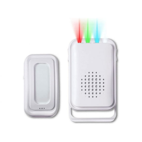 Motion Sensor Detector Door Chime for Business Store Entry Alert, Welcome Buzzer Monitor Doorbell Alarm for Home Elderly, LED Indicators & Vibration (1 Sensor & 1 Receiver)
