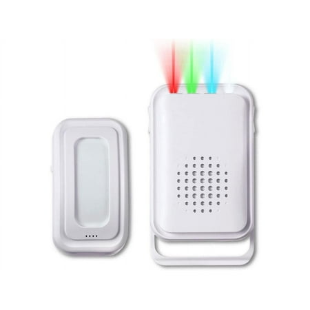 Motion Sensor Detector Door Chime for Business Store Entry Alert, Welcome Buzzer Monitor Doorbell Alarm for Home Elderly, LED Indicators & Vibration (1 Sensor & 1 Receiver)
