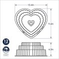 thumbnail image 3 of Nordic Ware Cast Bundt Bakeware Tiered Heart, 12-Cup, Toffee, 3 of 7
