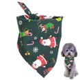 thumbnail image 1 of Pet Bandana Santa Pattern Triangle Scarf Dog Bandana Cat Bandana for Christmas, 1 of 6