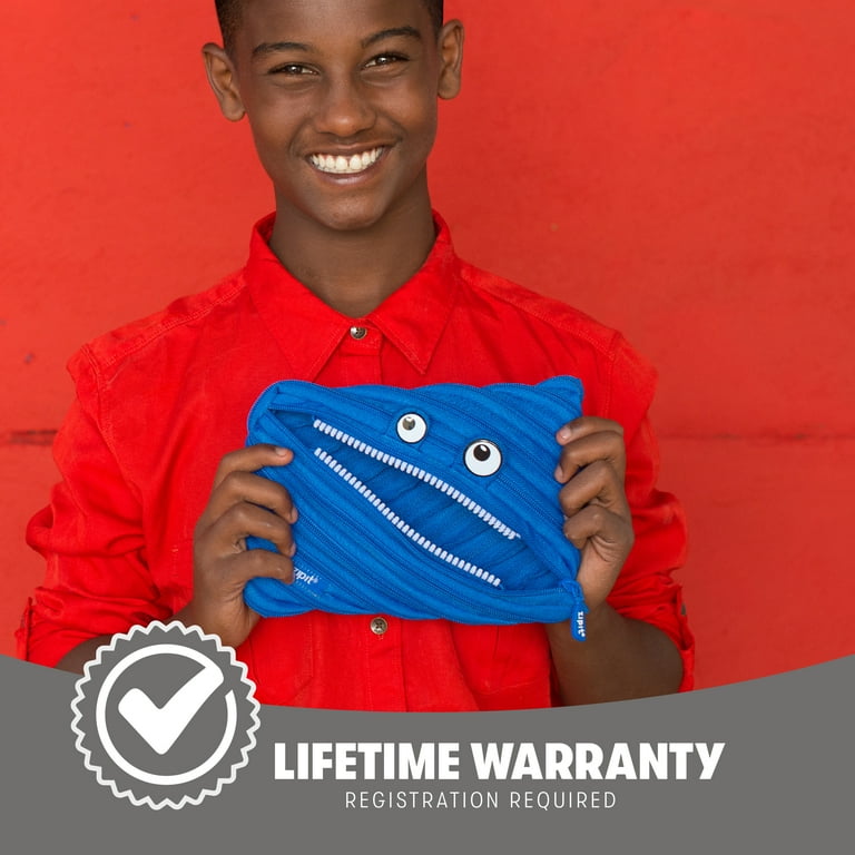 ZIPIT Monster Large Pencil Case, Blue Pencil Pouch - Walmart.com