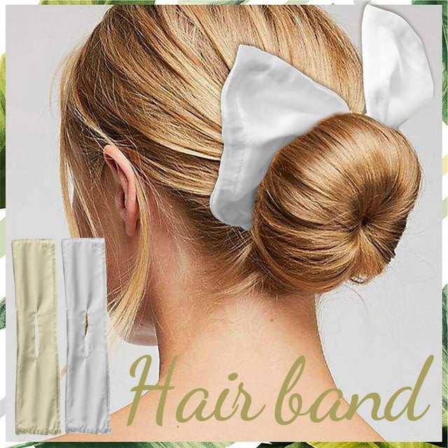 DPTALR Léger Français Bande de Cheveux Rétro Coréen Imprimé Donut Fleur Bandeau 2PCS