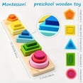 thumbnail image 2 of Montessori Toys, Wooden Sorting And Stacking Toys, Toddler Baby Color Recognition Shape Sorting Toy Gifts For Ages 3 And Up Boys And Girls, Education Learning, 2 of 4