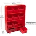 thumbnail image 3 of Mind Reader Tea Bag Organizer, Tea Station Organizer, Countertop Storage, Kitchen, Plastic, 26L x 8.3W x 34.9H cm, Red, 3 of 5