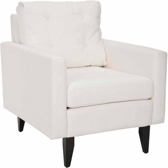 SAFAVIEH Caleb Mid Century Modern Upholstered Club Chair, White