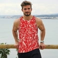 thumbnail image 6 of KLL Beef Print Men's Muscle Gym Workout Stringer Tank Tops Bodybuilding Fitness T-Shirts Tank Tops Men-3X-Large, 6 of 7