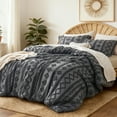 thumbnail image 6 of U by Bedsure Tufted Boho Comforter Set, 2 Pieces Farmhouse Shabby Chic Embroidery Bed Set, Soft Jacquard Comforter for All Seasons,Twin,Dark Grey, 6 of 6