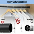 thumbnail image 3 of AEASKIEY Closet Pole, Adjustable Closet Rods 55 inch, Heavy Duty No Drill Closet Rods for Hanging Clothes, Black, 3 of 7